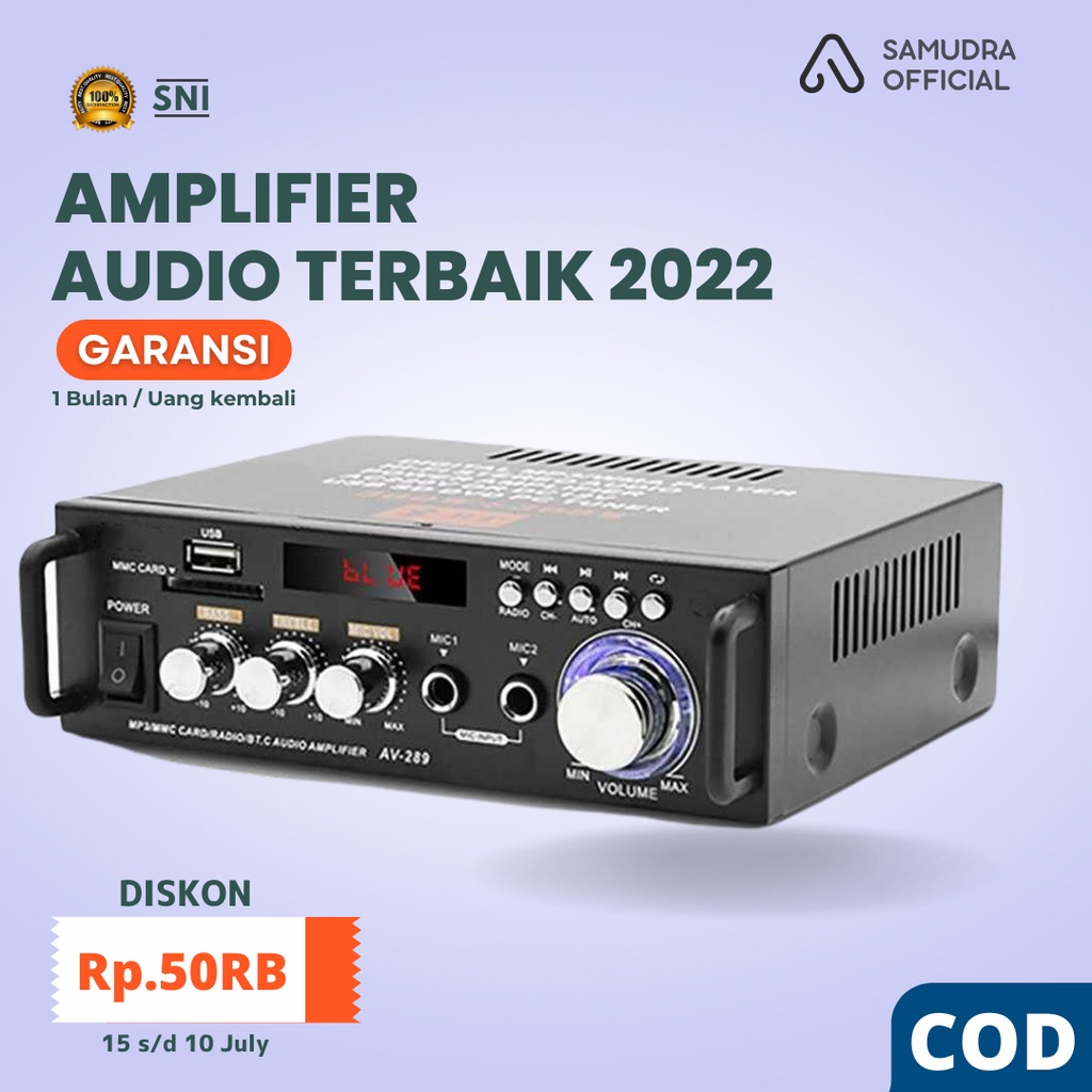 Amplifier Bluetooth Karaoke  Speaker Sound System Gitar Walet USB  FM Radio 600W - AV-298BT