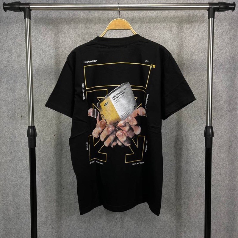 BAJU | KAOS OFF WHITE FARHENHEIT 451 / 1:1 MIROR ORIGINAL ~ BISA COD BAYAR DI TEMPAT