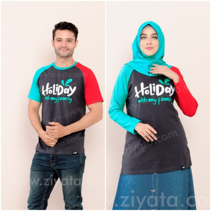 Set-Family-Muslim-Busana- Kaos Couple Ziyata Family Baju Couple Keluarga Muslim Kaos Ziyata - Laki