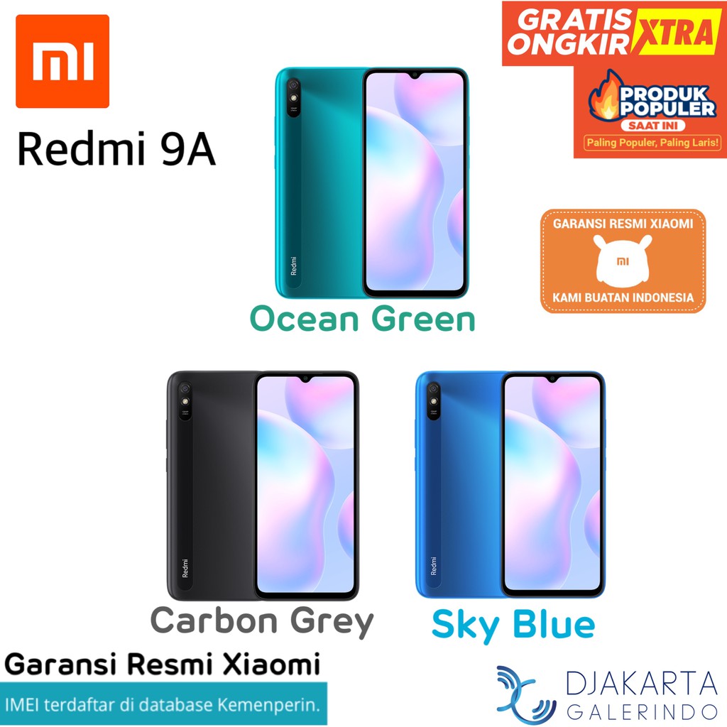 Xiaomi Redmi 9A 2/32 GB - 3/32 GB - Garansi Resmi Xiaomi