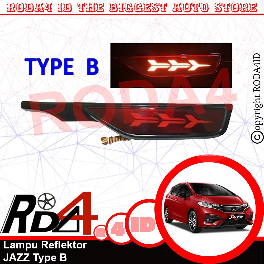 Lampu Reflektor Bumper Belakang Mobil All New JAZZ Type B