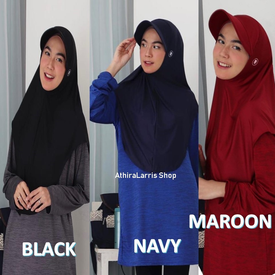 TOPI INSTANT HIJAB SPORT MUSLIMAH OLAHRAGA SEPEDA LARI GOLF OUTDOOR SPORT
