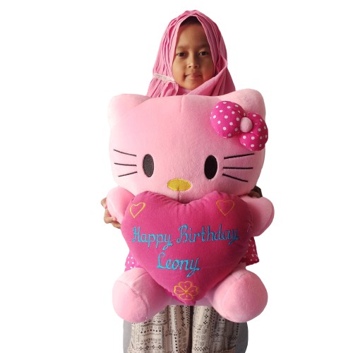 Boneka hello Kitty XL POLOS gratis ukir nama atau photo 50CM