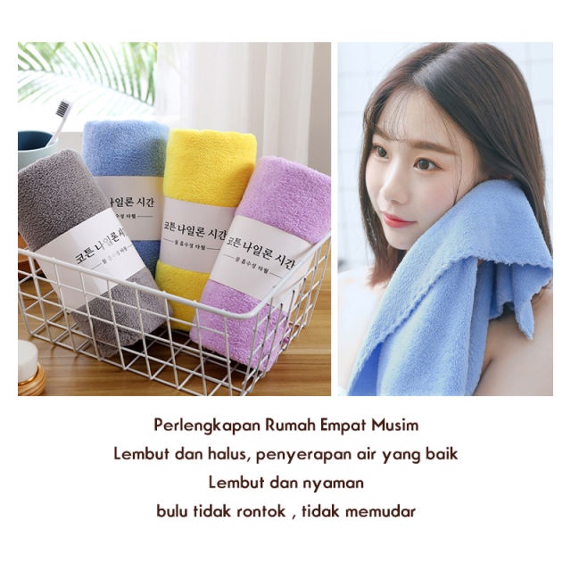Handuk Mandi Dewasa Anak Handuk Microfibre Ukuran 35 x 75cm Handuk Bulu Karang Daya Serap Air Tinggi