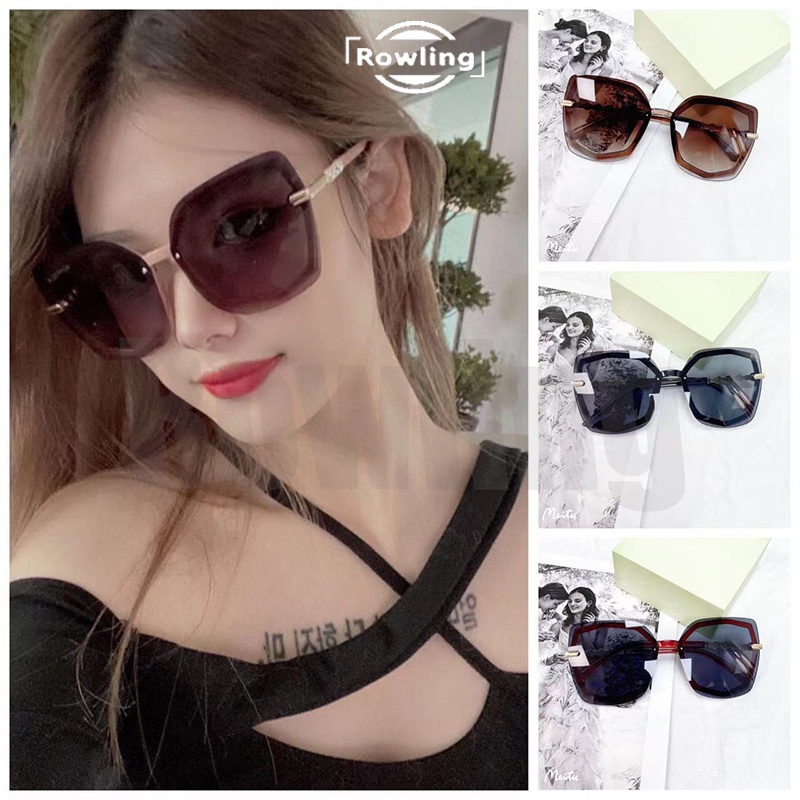 Rowling(ka-212)Kacamata  Hitam Terbaru Wanita No Frame Titanium  Style Kacamata Fashion Murah/Kacamata Sunglasses Import Wanita Kacamata Fashion