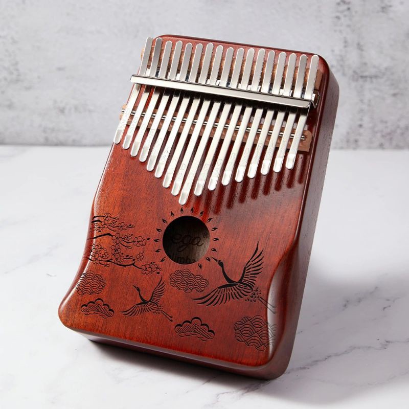 Kalimba17 Key untuk pemula Piano jari, Kecapi jari Kalimba, instrumen Carimba KALIMBA 17 NOTE THUMB PIANO CK17 BROWN