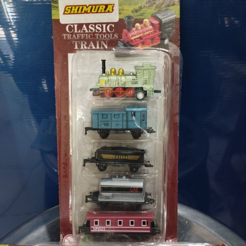 mainan die-cast miniatur kereta classic shimura SNI/mainan kereta pullback/kereta kecil besi classic