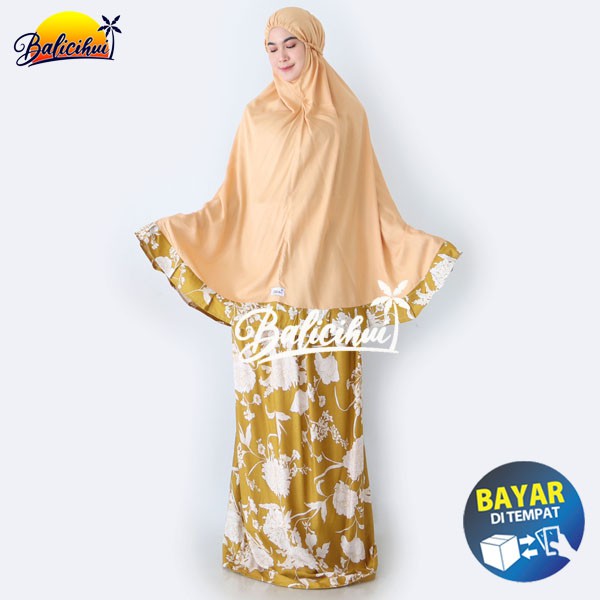 Balicihui Mukena Alina Mustard 1 Mukena Bali Dewasa by Balicihui