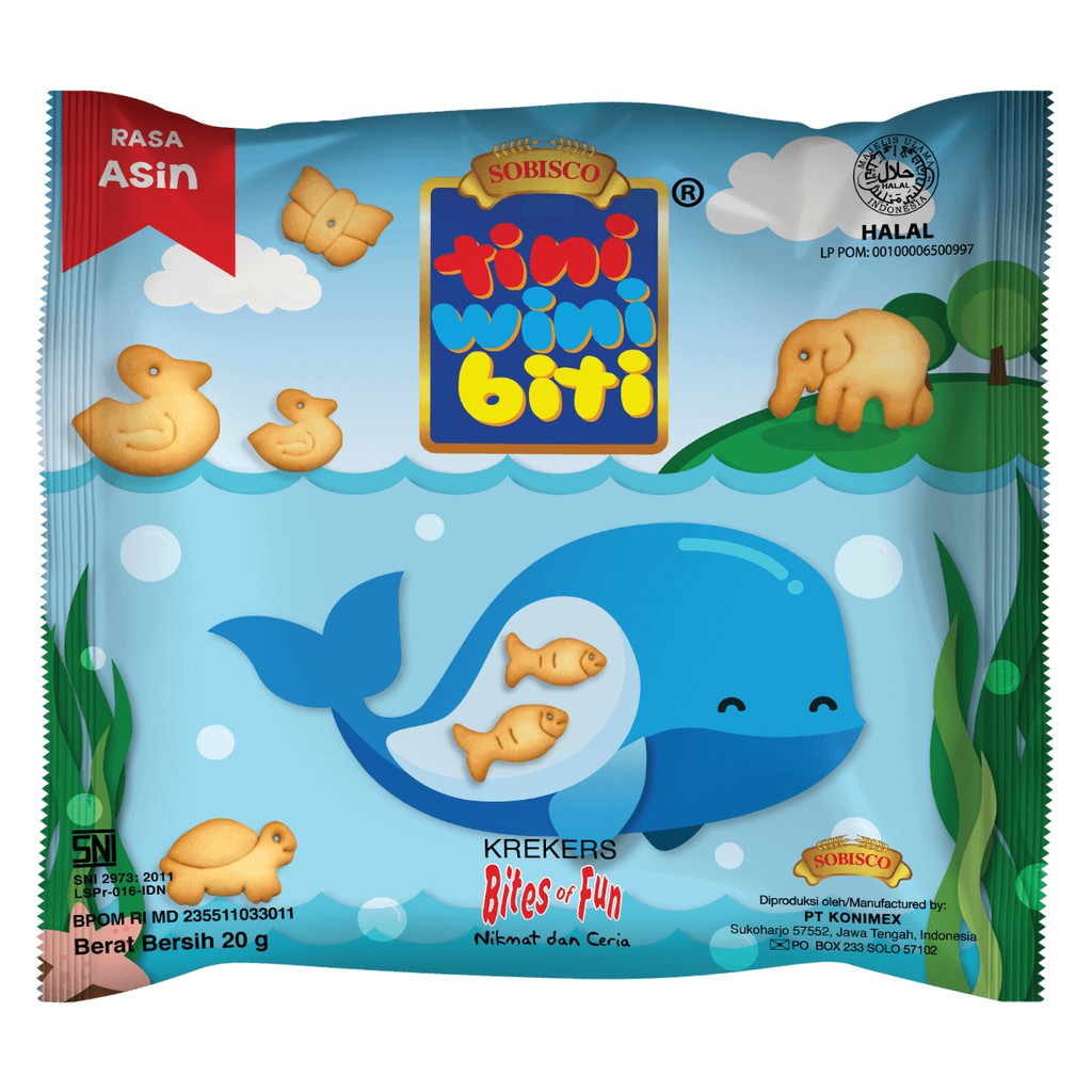 

Sobisco Tini Wini Biti - Netto 20 gr KREKERS Rasa Asin Salty Bites or Fun