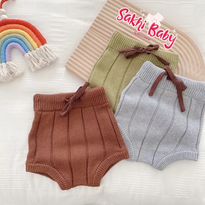 Celana Pendek Rajut Bayi 0 Sampai 8 9 12 Bulan Lucu