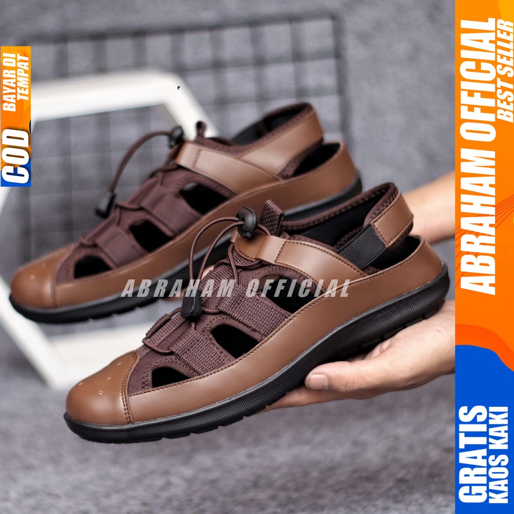 ABRHM LEXA Sepatu Casual Slop Kasual Pria Cowok Kulit Sintetis Santai Keren Original