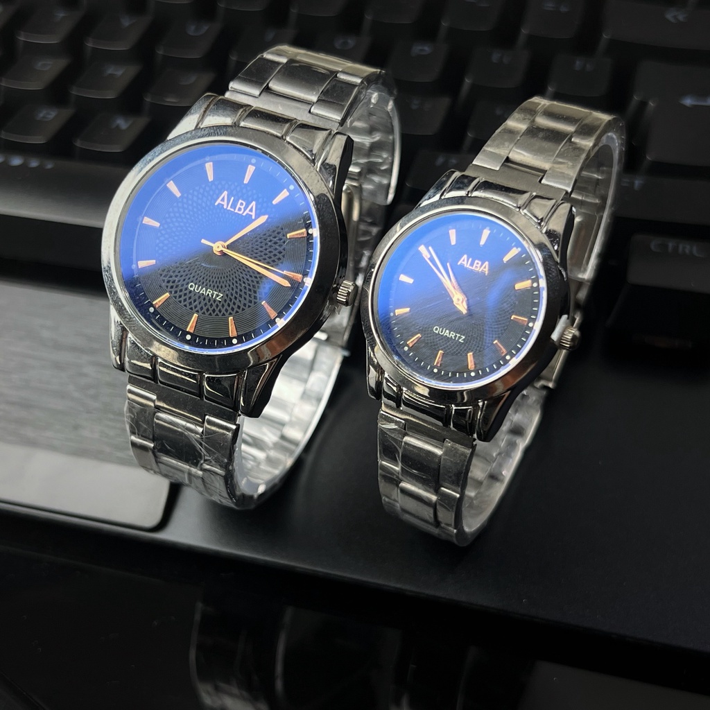 ✅COD JAM TANGAN COUPLE RANTAI IMPORT GROSIR MURAH PASANGAN PRIA WANITA C72