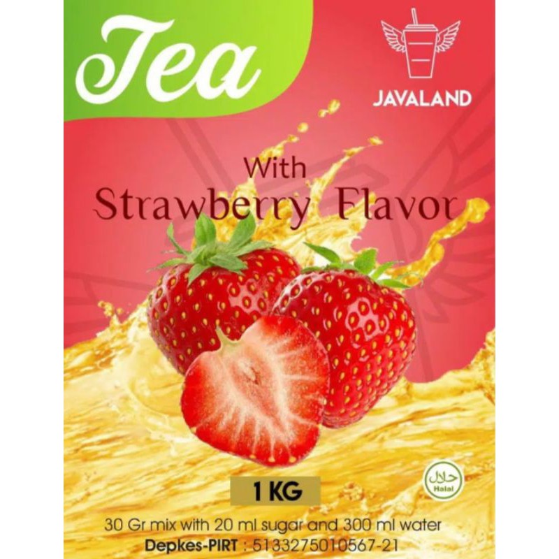 

bubuk minuman strawberry tea flavor 1 kg