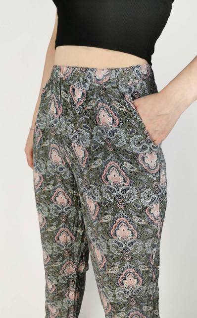 S oliver jade green paisley pants ori