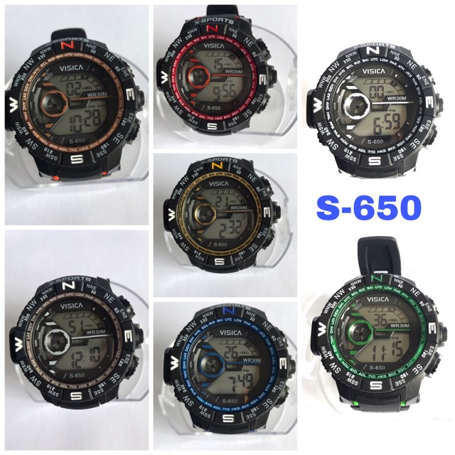 Jam tangan sporty digital fashion watch visica anti air diameter super jumbo