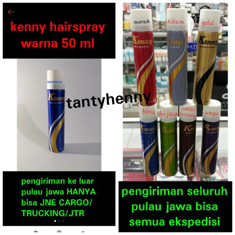 Jual Kenny hairspray color biru 50 ml Indonesia