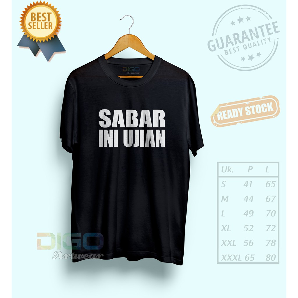 Kaos Kata Viral Sabar Ini Ujian T Shirt Kata2 Lucu Humoris Jaman