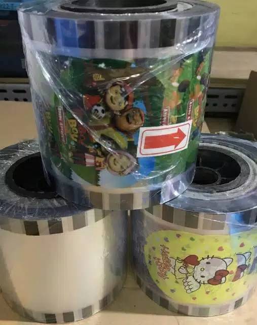 Termurah MEDAN Hanaiso Ukuran Besar Plastik Tutup Refill Cup Sealer Lid motif kartun dan buah