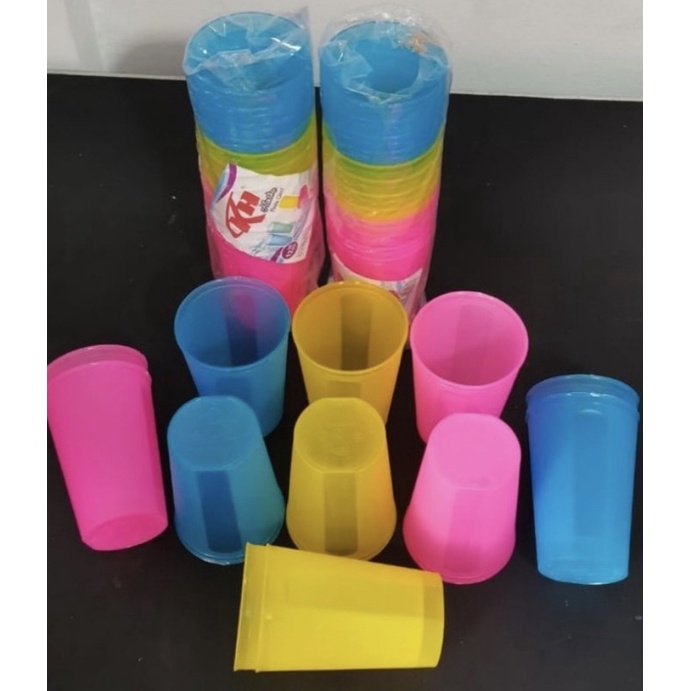 Gelas Plastik Warna KH Alaska 350 ML | Gelas Minum Plastik Satuan