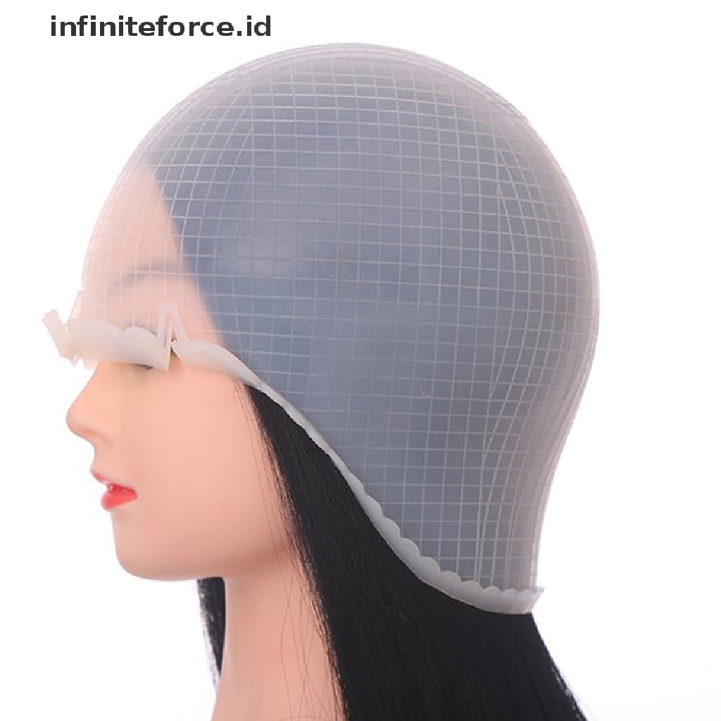 Topi Pewarna Rambut Bahan Silikon Tebal Dengan Jarum