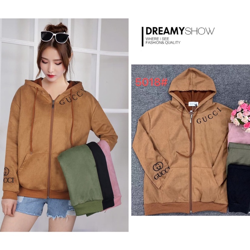 Jaket Suede Import Bordir Branded MOJO 5015-1