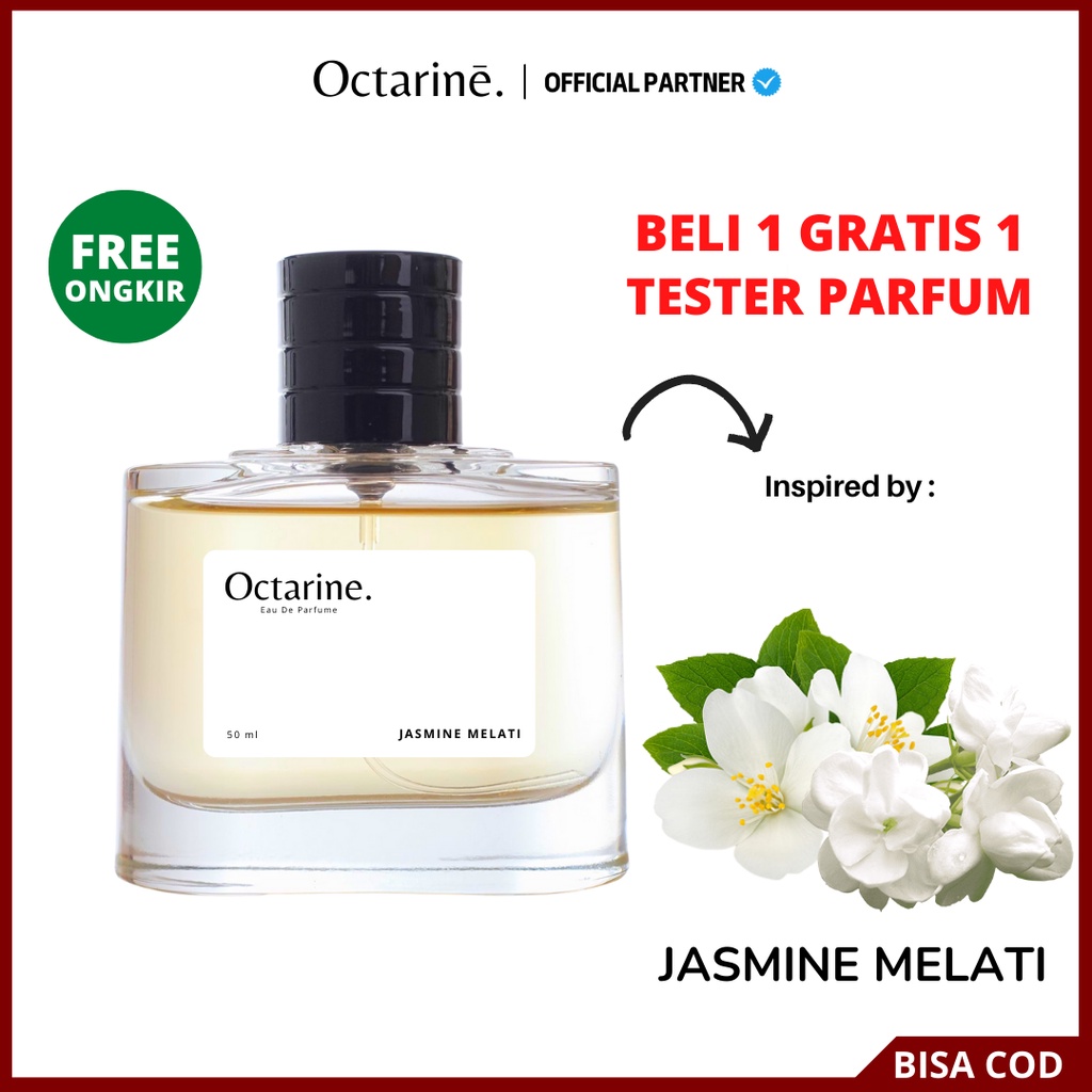 Octarine - Parfum Wanita Pria Tahan Lama Aroma Segar Bunga Melati Inspired By JASMINE MELATI | Parfume Farfum Perfume Minyak Wangi Cewek Cowok Murah Original