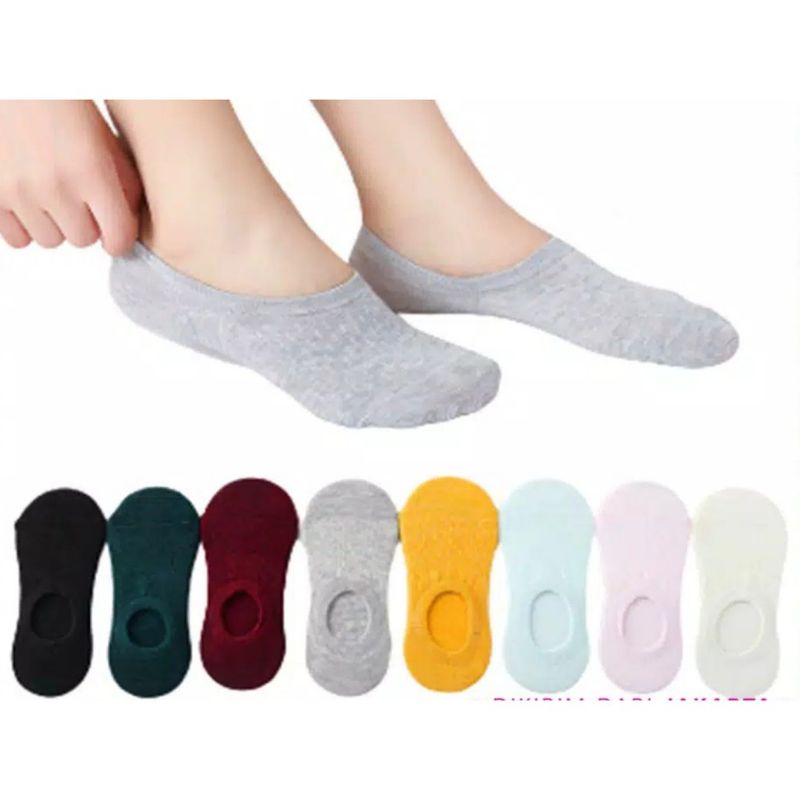 Kaos Kaki Pendek Invisible Socks Polos Kaos Kaki Setumit Bawah Kaki