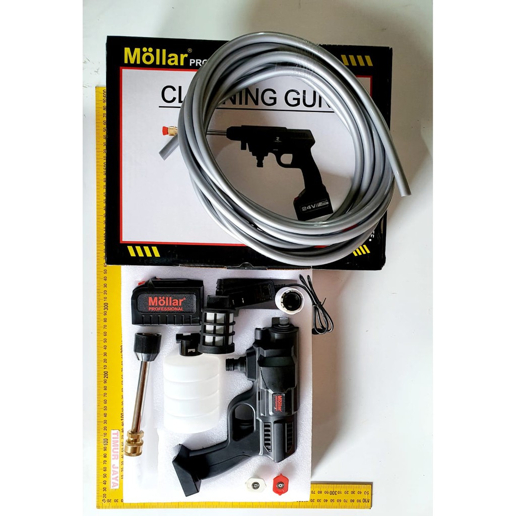 MOLLAR HPW 24V Cordless Jet Cleaner Mesin Cuci Motor Mobil AC Baterai