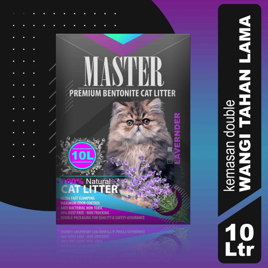 [GOSEND] Pasir Kucing wangi Gumpal Clumping Master 10 Litter Non Cub N kit