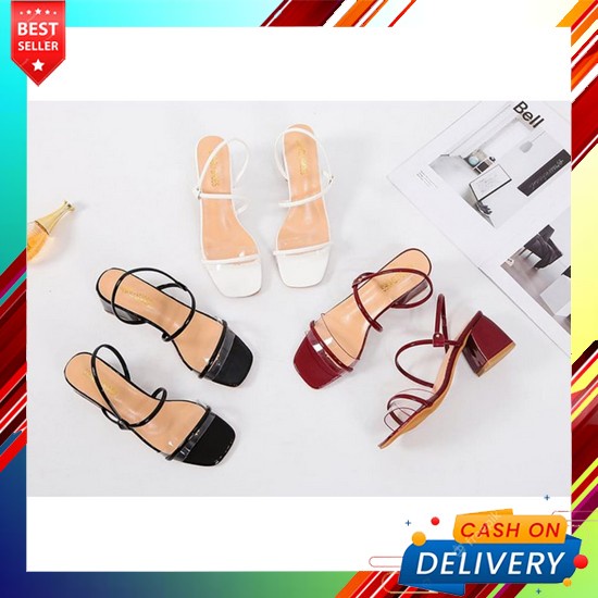 Sepatu Heels Putih Merah Hitam Sepatu Hak Tinggi Wanita Cewek Kantor P Hak Tali Wanita R 15