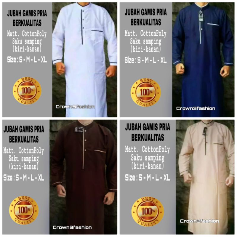 Jubah Gamis Muslim Pria Terbaru * COD √