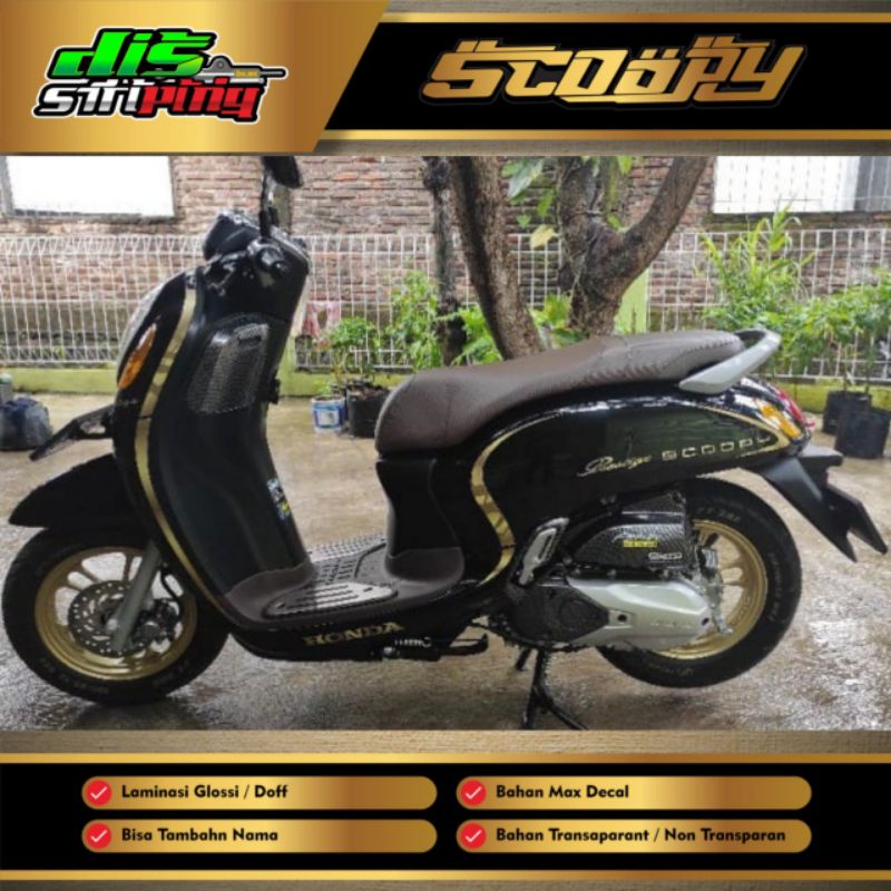 Striping Scoopy 2021 Terbaru Transparan Custom