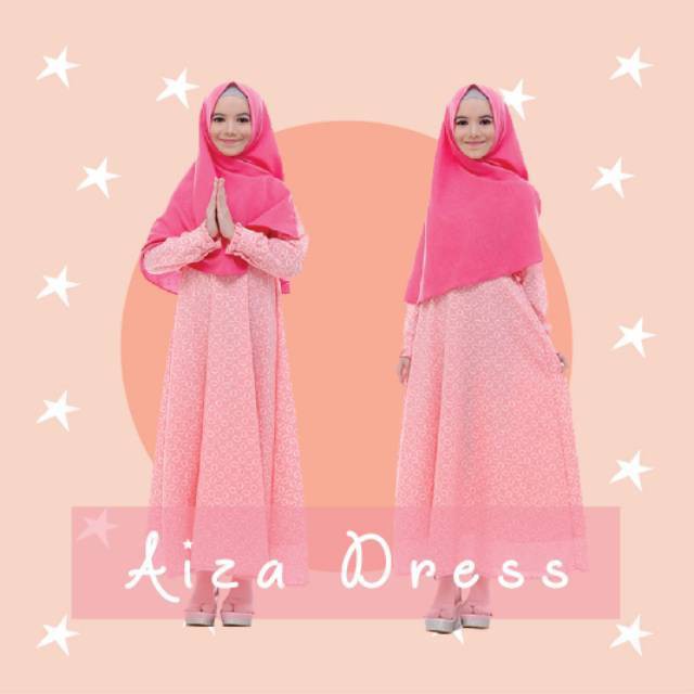 [Brandedbaby] 2-12T ASDYAKIDS GAMIS SET HIJAB POLKADOT PINK