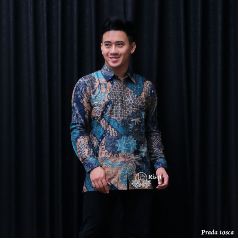 Batik Kemeja Pria Lengan Panjang M L XL XXL Terbaru Terlaris Di shopee Bisa COD