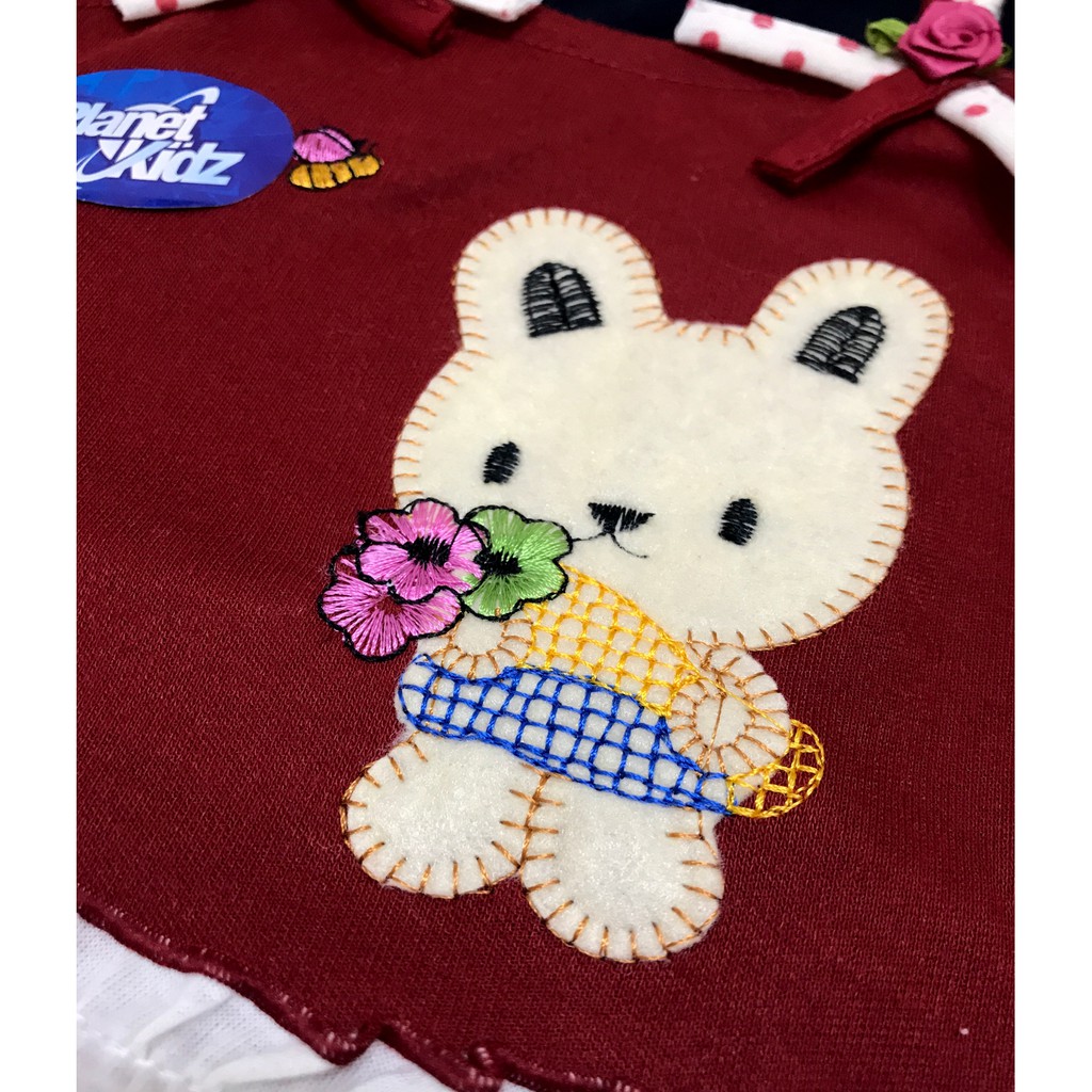 BAYIe - Setelan Baju bayi Perempuan motif RABBIT PLANET KIDS usia 0 - 6 bulan / Pakaian anak Cewek