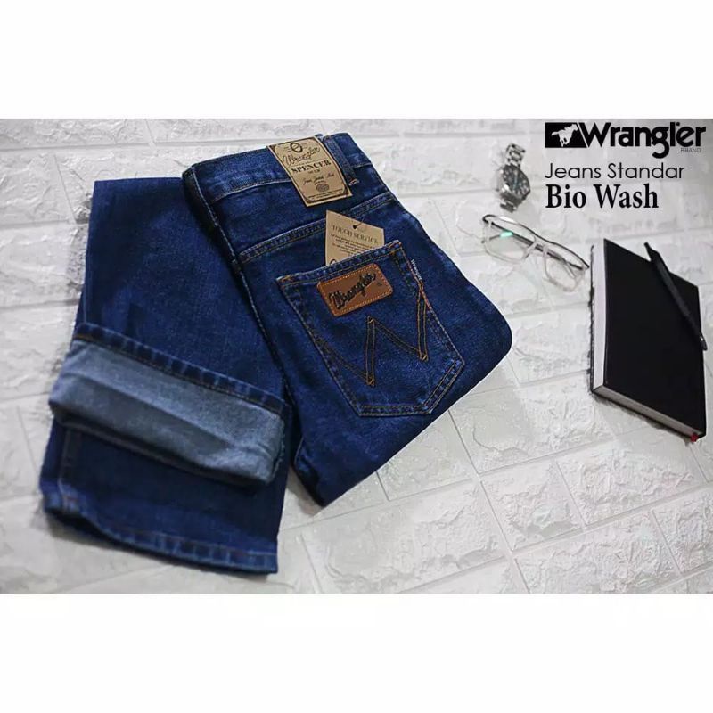 Jeans panjang standar pria reguler | jeans wrangler panjang