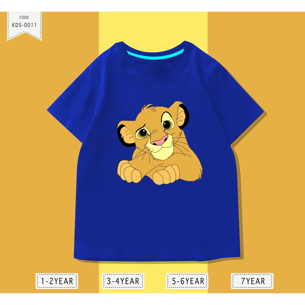 Baju Anak Raja Singa / Kaos Distro DTF Anak Laki Laki dan Perempuan / Unisex / Motif Kartun