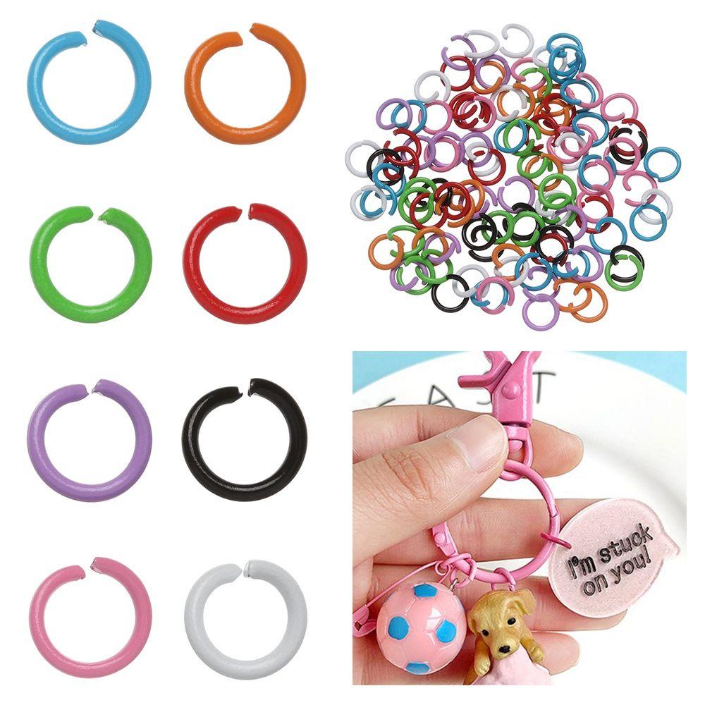 Lily 100 Pcs Temuan Perhiasan DIY Kalung Logam Membuat Perhiasan Membuat Aksesoris Split Ring