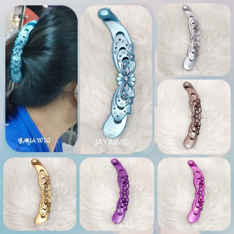 Jepit Rambut Pisang Motif Warna Panjang 12cm