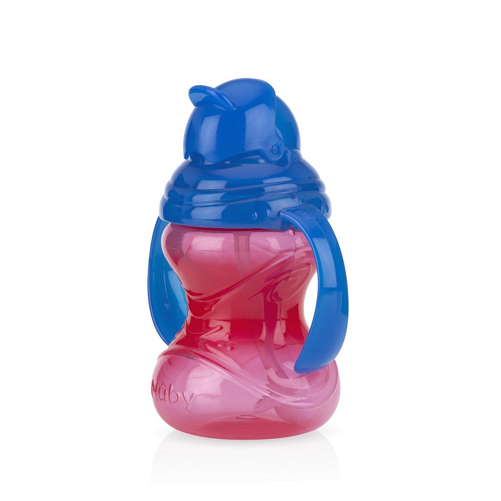 Nuby Kids Twin Handle Flipit With Straw - Botol Minum Anak 12m+ (Tersedia varian warna)