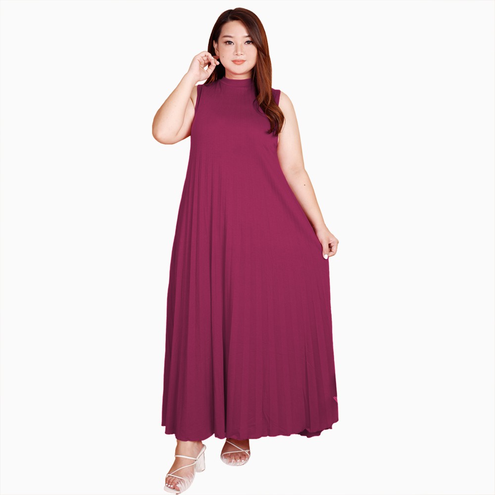 Long Dress lekbong BIGSIZE tanpa lengan Wanita model terbaru - XSHOP New ping ping