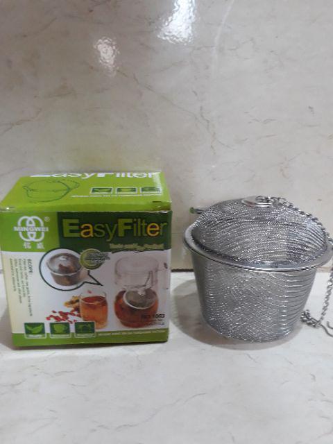 Infuser Penyaring Daun Teh Dengan Bahan Stainless Steel Dan Bentuk Bola Daun Reusable