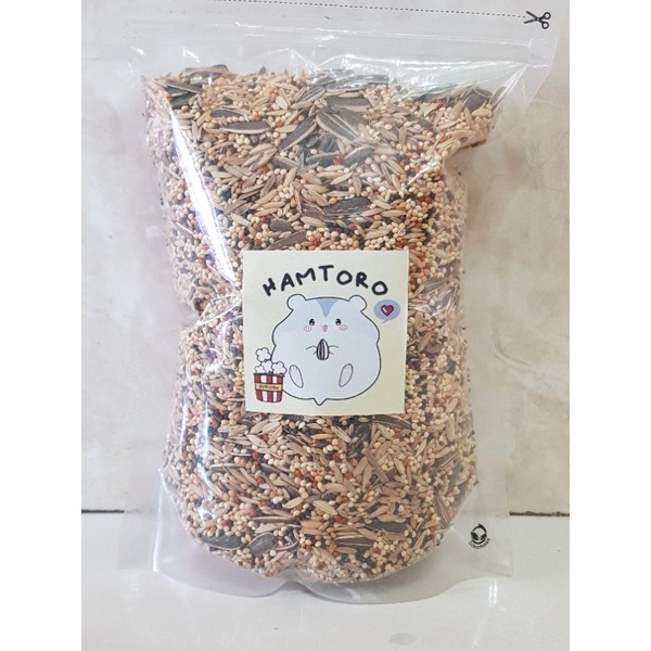 Makanan Lovebird 800g BONUS POPCORN Pakan Lovebird/perkutut burung hias Millet mix/Campuran millet