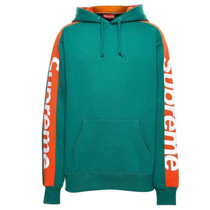 supreme green orange hoodie