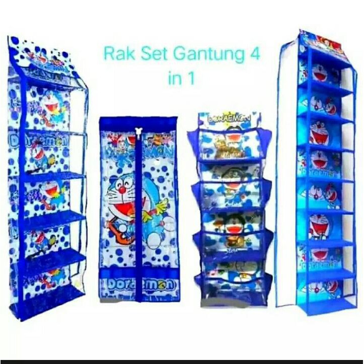 RAK GANTUNG SET 4 IN 1 (Rak tas, Sepatu, Kosmetik, Hijab)