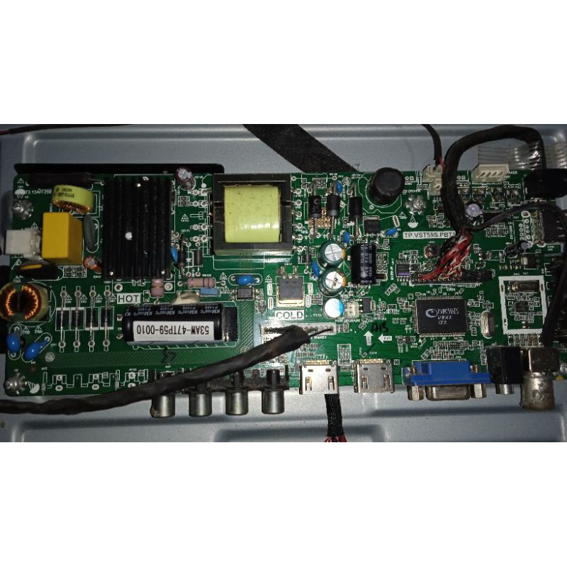 Mainboard MB Mesin Tv Coocaa 32E89 bekas copotan layar pecah