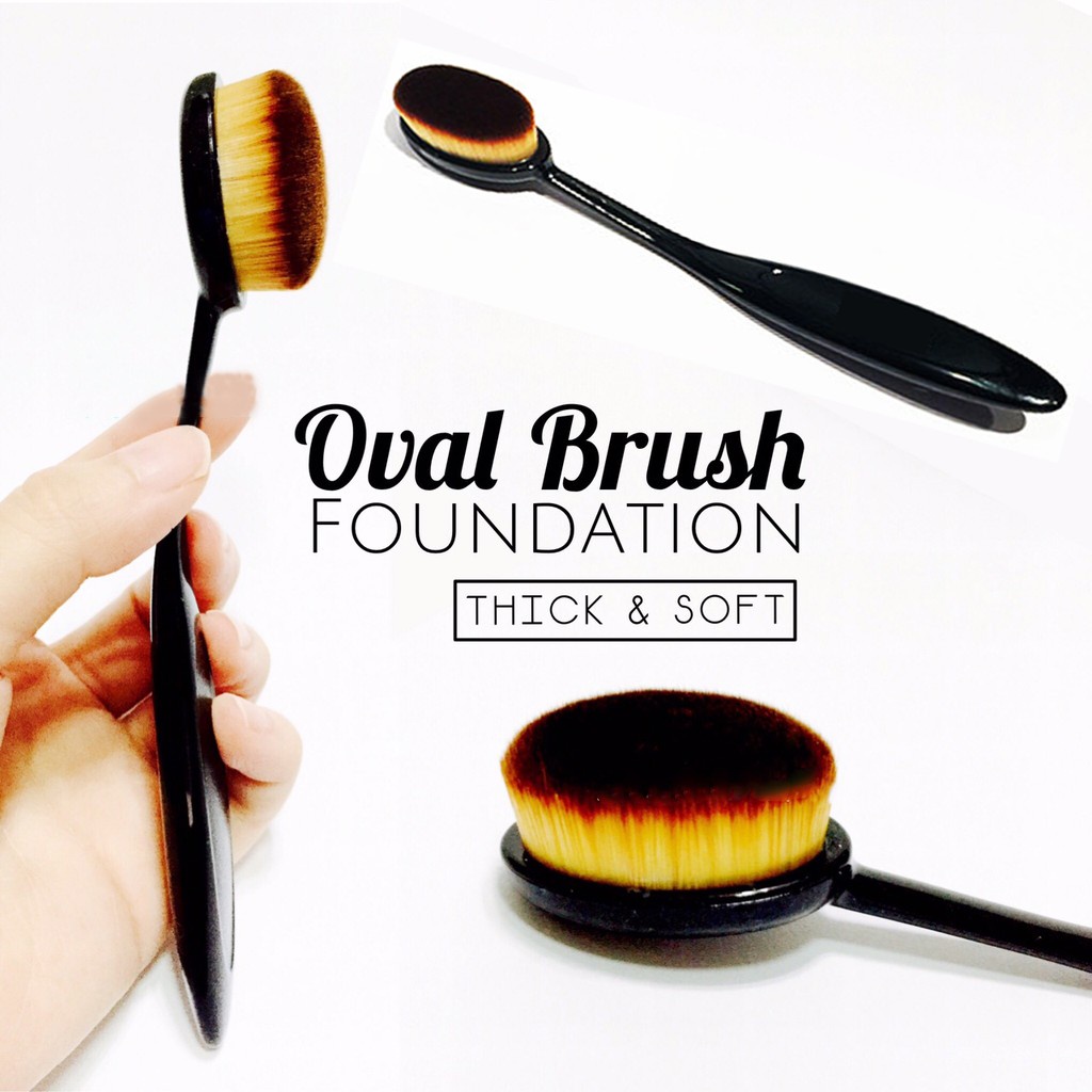 Brush Make Up Oval Foundation Face Brush dengan Bulu yang Super Lembut