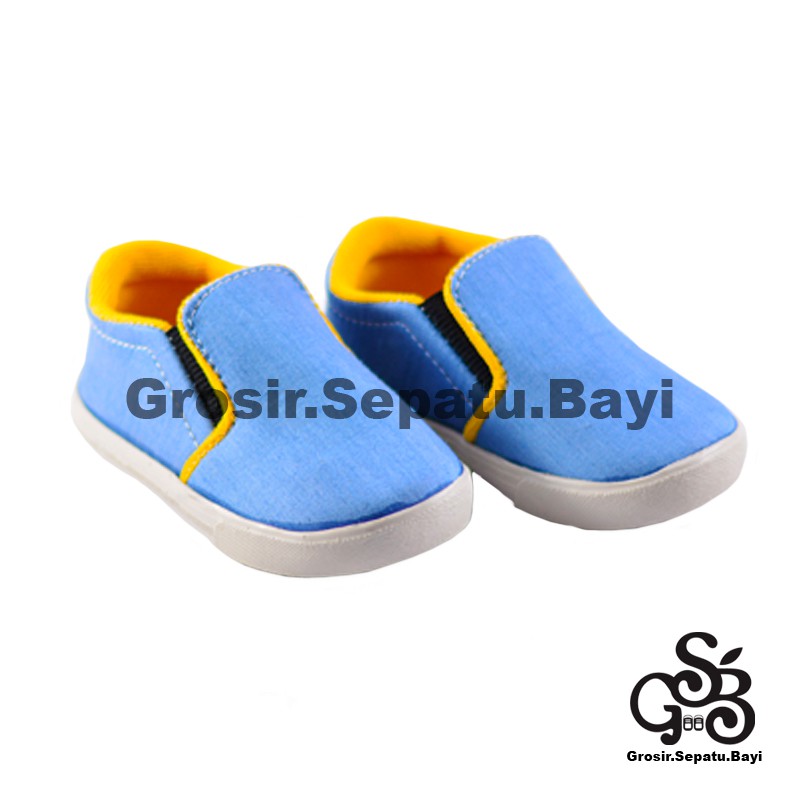 sepatu anak laki laki perempuan slip on variasi kanvas full murah