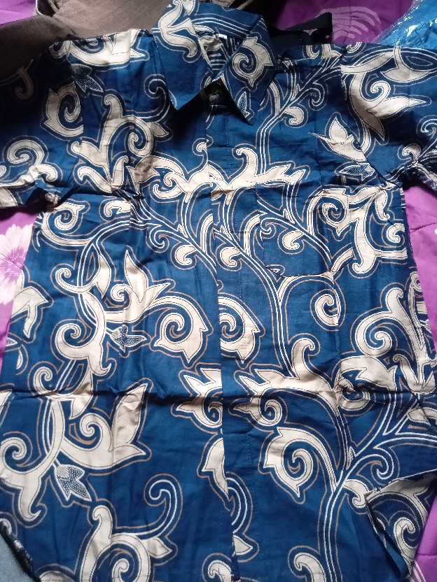 Bswart Batik Hrb026 Kenongo Hem Pendek Padi Pekalongan M L Xl Xxl Batik Pria Murah Modern Grosir