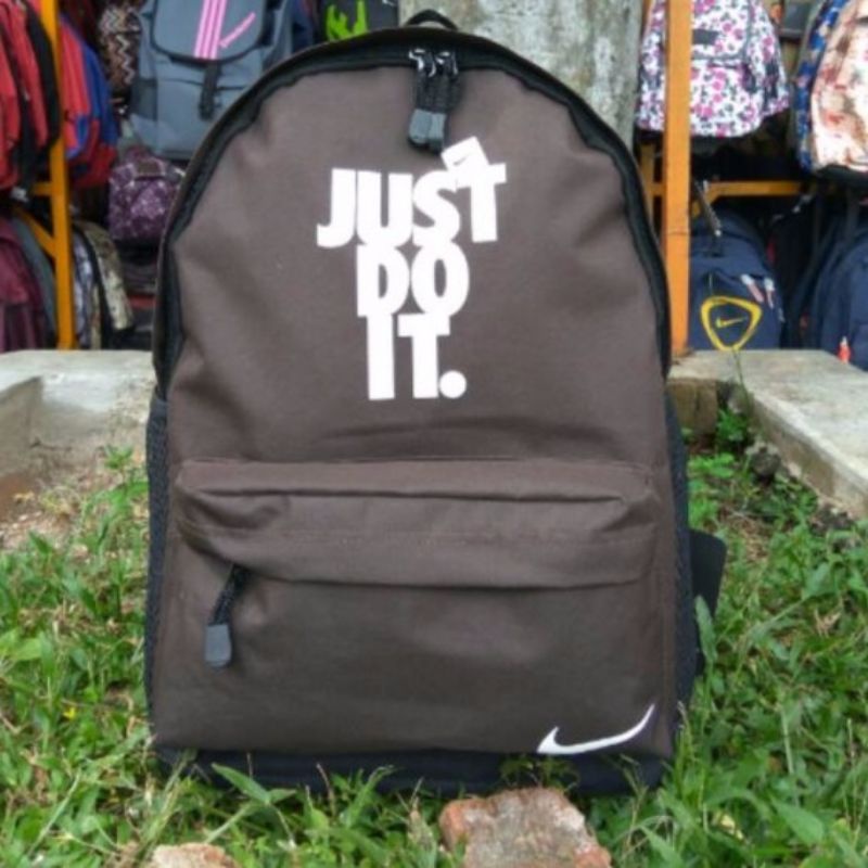 RANSEL Tas Sekolah Just Do It Black Kualitas Premium termurah-coklat